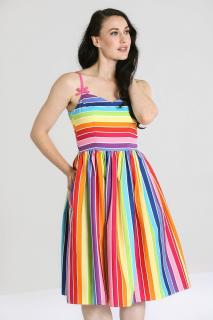 Hell Bunny šaty Over the Rainbow Velikost: M (UK 12)
