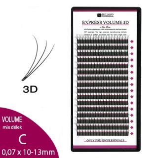 3D řasy MIX délek C, 0,07 X 10-13 mm - 16 řad (3D Express Volume MIX C, 0,07 X 10-13 mm)