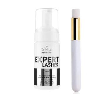 Expert čistící pěna obličeje a řas 100ml + odličovací štětec bílý