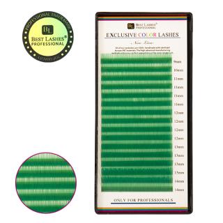 Pastelové řasy MIX délek C, 0,20 X 9-14 mm (Emerald)
