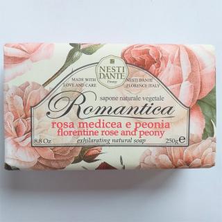 Nesti Dante Romantica mýdlo Růže a pivoňka 250 g