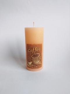 Svíčka válec káva béžová 5x11 cm