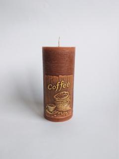 Svíčka válec káva hnědá 5x11 cm