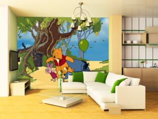 AG Design 4 dílná fototapeta WINNIE THE POOH FTD 0247, 360 x 254 cm papír