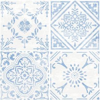 Samolepicí podlahové čtverce dlaždice modrobílé 274-5053