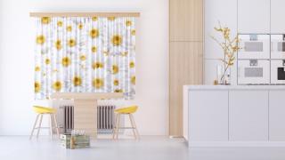 Textilní závěs FLOWERS FCSXL4810, 180 x 160 cm (2 ks), lehké zastínění