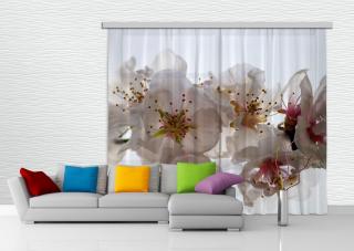 Textilní závěs flowers FCSXXL7409, 280 x 245 cm (2 ks), lehké zastínění NEW2022