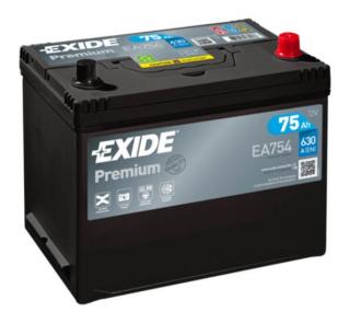 EXIDE Premium 12V 75Ah 630A EA754