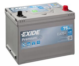 EXIDE Premium 12V 75Ah 630A EA754
