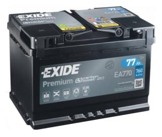 EXIDE Premium 12V 77Ah 760A EA770