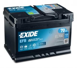 Exide Start-Stop EFB 12V 70Ah 720A EL700