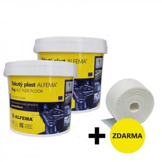 Tekutý plast ALF FLEX Floor šedý sada 2x5 kg + Geotextilie 100mmx25m