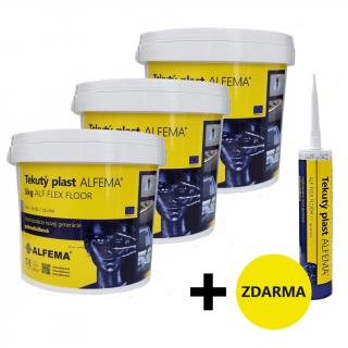 Tekutý plast ALF FLEX Floor šedý sada 3x5 kg + kartuše 290ml