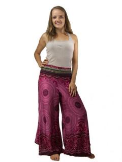 Harémové kalhoty fialové mandaly