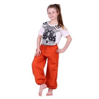 Turecké kalhoty dětské oranžové