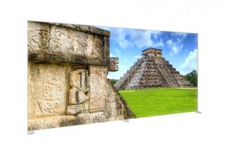 VARIO LED stěna š.400 x v.200-300 ŠÍŘE STĚNY: 400cm, VÝŠKA STĚNY: 250cm, TISK: (2ks) oboustranný