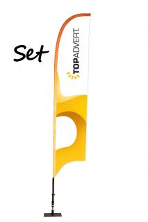 Vlajka AXE PREMIUM SET VLAJKA VELIKOST: M (prut + konfekce), PODSTAVA: PREMIUM 35 x 35 cm s rotátorem, TISK: s potiskem