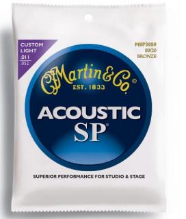 Struny kovové pro akustickou kytaru Martin MSP 3050 (CUSTOM LIGHT .011/.052)