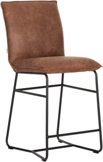 kožená barová židle RIVER - koňaková