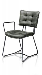 polstrovaná židle JULLA s područkama - zelená