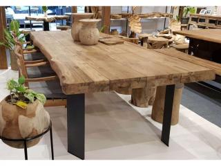 Teakový zahradní stůl NATUR OUTDOOR Rozměry: 220x110, v - 77cm