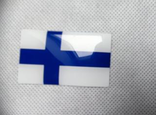 3D samolepící vlajka Finska  republiky 50 x 30 mm (3D samolepící vlajka Finska  republiky 50 x 30 mm)