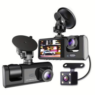 Autokamera 3v1 s Full HD záznamem, nočním viděním a vnitřní kamerou –  s 3 objektivy a 2″ displejem (Autokamera 3v1 s Full HD záznamem, nočním viděním a vnitřní kamerou –  3 objektivy a 2″ displejem)