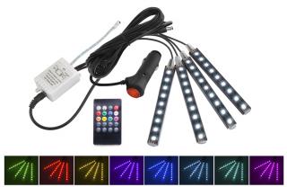 LED RGB osvětlení do interiéru aut s dálkovým ovládáním (LED RGB osvětlení do interiéru aut s dálkovým ovládáním)