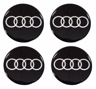 Samolepky loga na středy kol - Audi  samolepicí 4ks  (Samolepky loga na středy kol - Audi  samolepicí 4ks )