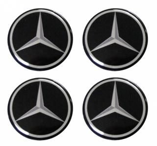 Znaky na poklice Mercedes znaky samolepicí 4ks  (Znaky na poklice Mercedes znaky samolepicí 4ks )