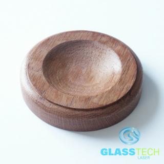 Dřevěný stojánek hnědý o průměru cca 100 mm (Hnědý dřevěný stojánek vhodný pro koule o průměru 100 - 200 mm)
