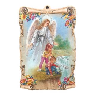 Anděl s dětmi – vodopád (Obrázek na zavěšení)