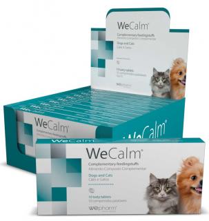 WeCalm pro psy a kočky na uklidnění  Zklidňující produkt pro řešení stresových situací Velikost balení: 10 tablet