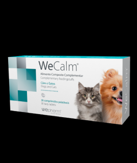 WeCalm pro psy a kočky na uklidnění  Zklidňující produkt pro řešení stresových situací Velikost balení: 30 tablet