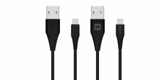 SWISSTEN datový kabel USB / USB-C 3.1, délka 1,5 m, (9mm) Barva: Černá