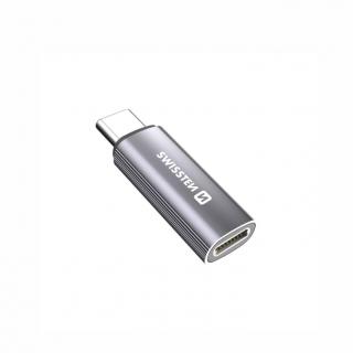 SWISSTEN Nabíjecí adaptér USB-C (samec)/ Lightning (samice), stříbrný