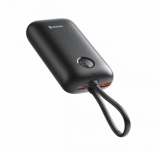 SWISSTEN Powerbanka Voltbox 35 W 10 000 mAh s integrovanými kabely USB-C a Lightning