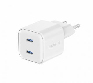 SWISSTEN Síťový adaptér GaN 2x USB-C Power Delivery 20 W Barva: Bílá