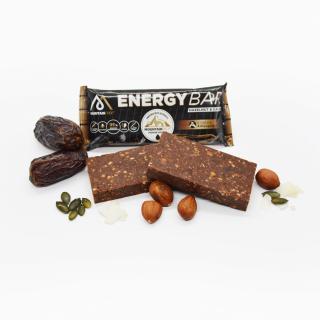 MOUNTAINDROP energetická tyčinka s mumiem a ashwagandhou KSM-66®, příchuť kakao a lískový ořech, 15x45 g