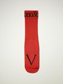 Monosoke ponožka V Barva: Červená, Velikost: L EU 43-46 / US 8.5-11.5