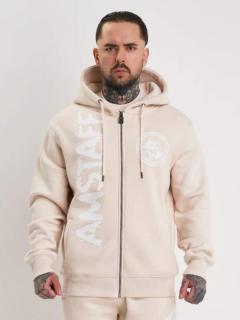Amstaff Pánská Mikina Valtor Zip Creamwood
