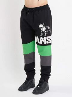 Amstaff pánské tepláky Masho Black/Grey/Green