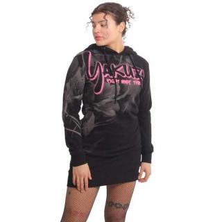 Yakuza dámské mikinové šaty NIGHT FLOWER GKB 25108 Black