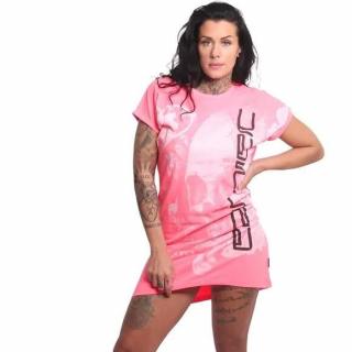 Yakuza dámské šaty ORNAMENTAL GKB 24110 Neon Pink