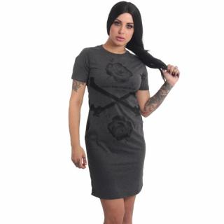 Yakuza dámské šaty ROSE CROSS GKB 22106 Anthrazit - S