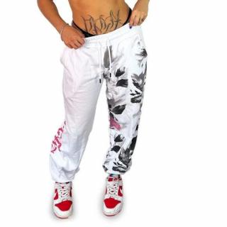 Yakuza dámské volné tepláky FLOWER STYLE GJOB 24148 White