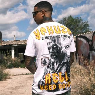 Yakuza pánské tričko HELL REGULAR TSB 25026 White