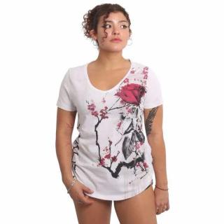 Yakuza tričko ROSE GSB 25118 White
