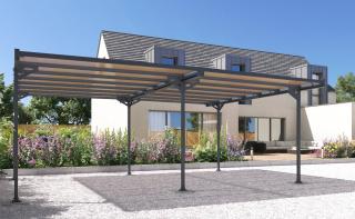 kovový přístřešek / carport TRIGANO JARDIN MISTRAL DOUBLE LG2462