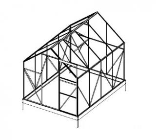 náhradní prosklení pro skleník LANITPLAST PLUGIN 6x8 PC 4 mm LG3053